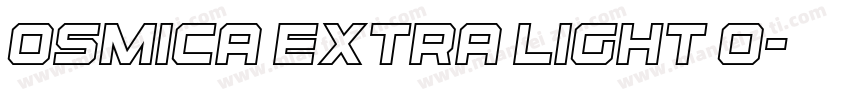 Osmica Extra Light O字体转换